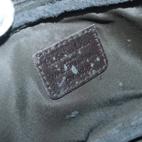 Christian Dior Trotter Canvas Trotter Romantic Pouch PVC Brown Silver Auth 93042 - Picture 13 of 15